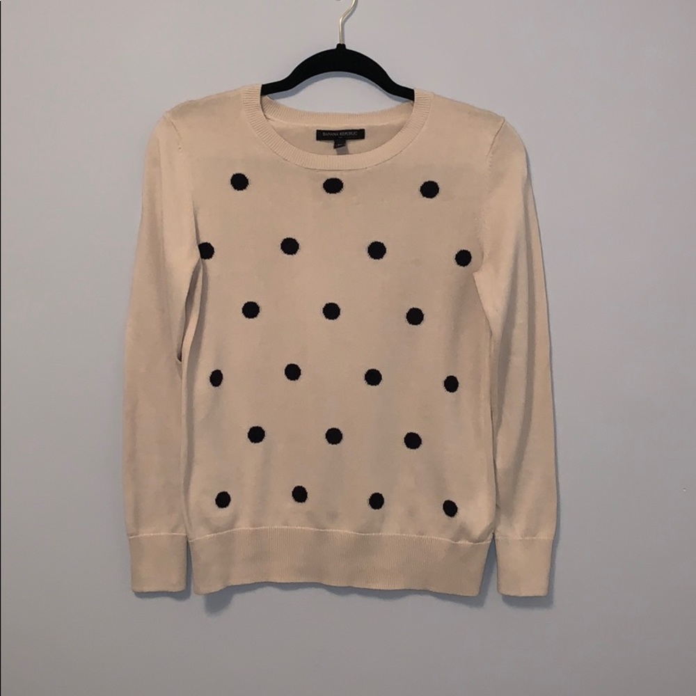 Cream polka dot sweater